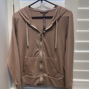Vuori Tan pink Zip-Up Hoodie small